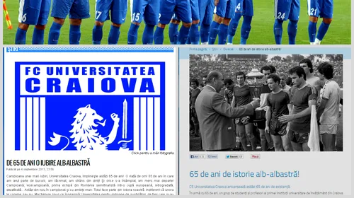 FABULOS: CS „U” Craiova anunță că astăzi a „împlinit 65 de ani de istorie alb-albastră!” | Replica echipei lui Mititelu