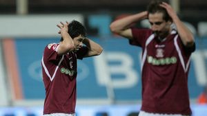 Rapid a pierdut la limită amicalul cu Partizan! Șumudică: "Sunt nemulțumit de atacanți!"