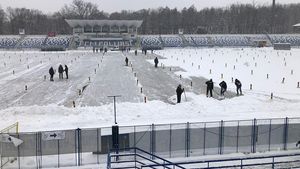 Meciul CSM Poli Iași - Astra, în pericol! Ninge puternic și viscolul s-a întețit. EXCLUSIV | Reacția LPF