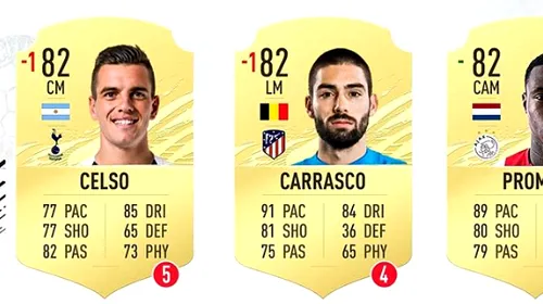 Topul celor mai bune carduri de OVR 82 din FIFA 21, pentru fiecare campionat în parte. Jucătorii au primit din partea <i class='ep-highlight'>EA</i> <i class='ep-highlight'>SPORTS</i> super atribuții