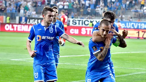 Dunărea Călărași - U Craiova 1-3. Oltenii au obținut primul succes din noul sezon. Mediop și Fedele au marcat superb