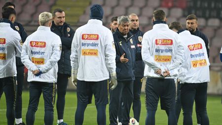 Echipa lui Mircea Lucescu, pregătită pentru Bosnia – România. Imagini de la ultimul antrenament al tricolorilor