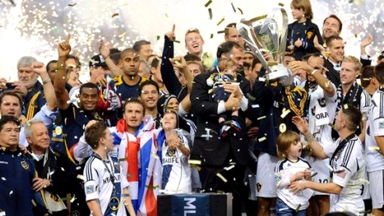 Privește cu atenție fotografia!** Un fost jucător din Liga I s-a bucurat alături de David Beckham pentru câștigarea titlului în MLS! Îl recunoști?