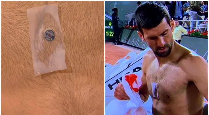 Obiectul bizar de pe pieptul lui Novak Djokovic generează controverse aprinse la Roland Garros: „Are voie cu așa ceva?