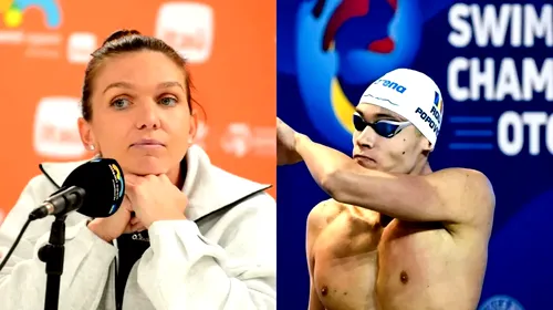 Simona Halep, dată pe spate de forța lui David Popovici. Reacție despre prestația din Singapore: „Pare foarte puternic! Am un sfat pentru el”