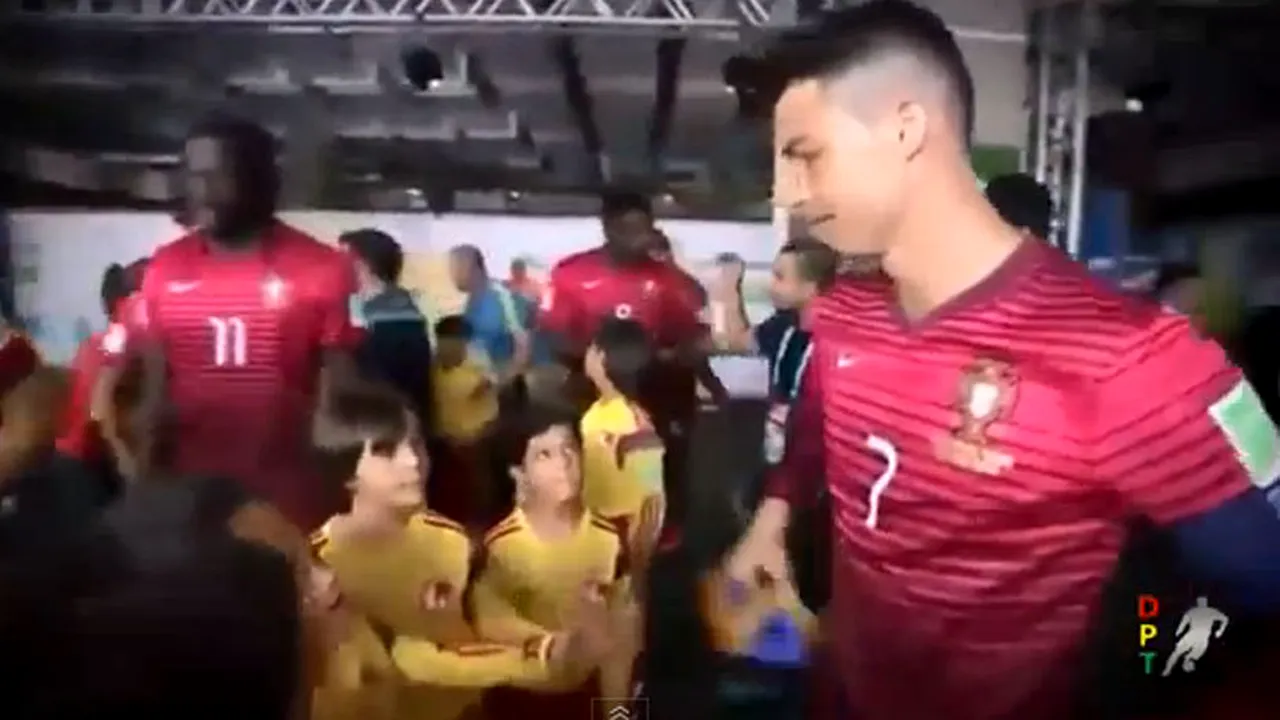 VIDEO: Care e adevărata față a lui Ronaldo? Doi copii l-au rugat să-i îmbrățișeze. Reacția portughezului te lasă perplex