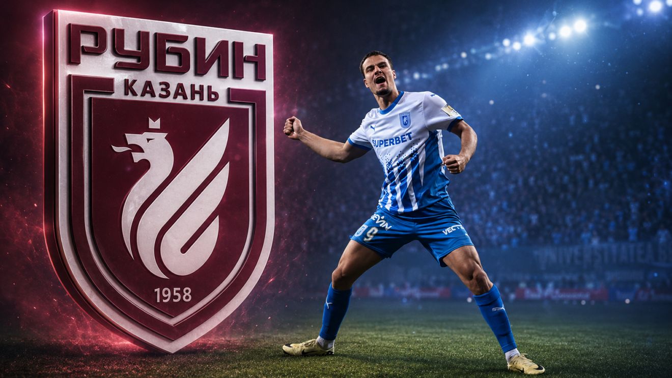 Rușii anunță transferul vedetei Universității Craiova la Rubin Kazan! Atacantul Al-Hamlawi e la un pas să-i umple conturile lui Mihai Rotaru