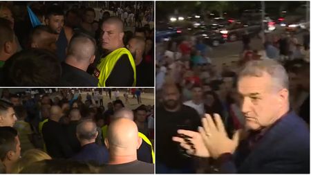 FOTO | Scandal cu Becali la porțile Arenei Naționale! Finanțatorul FCSB "a intrat" în fani după ce a fost înjurat