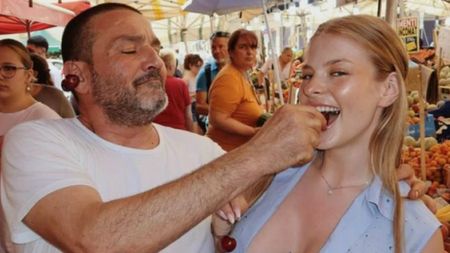 Iubita vedetei lui Gigi Becali, fotografii într-o zonă „discutabilă”. Cum s-a pozat la piață: una a șters-o apoi