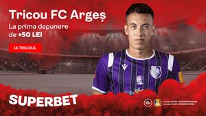 DESCHIZI CONT LA SUPERBET, DEPUI 50 LEI ȘI PRIMEȘTI CADOU TRICOUL ORIGINAL FC ARGEȘ!