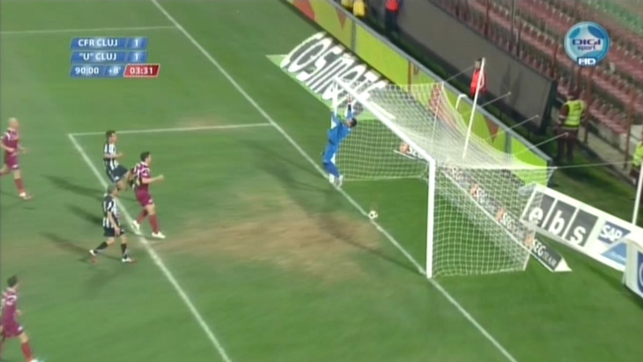FOTO** Alt gol fantomă!** "U" Cluj a egalat în prelungiri, însă balonul n-a depășit linia porții