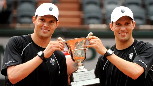 Frații Bryan se retrag din tenis! Cifre fabuloase: au câștigat împreună 33 de milioane de dolari, au obținut 119 titluri ATP și 1108 victorii în circuitul masculin