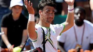 Cel mai mare "BLAT" din istoria tenisului sau meci EPIC? A câștigat 3 game-uri consecutive în setul decisiv jucând într-un picior! **VIDEO