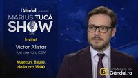 Marius Tucă Show începe miercuri, 8 iulie, de la ora 18.00, live pe Gândul. Invitat: Victor Alistar