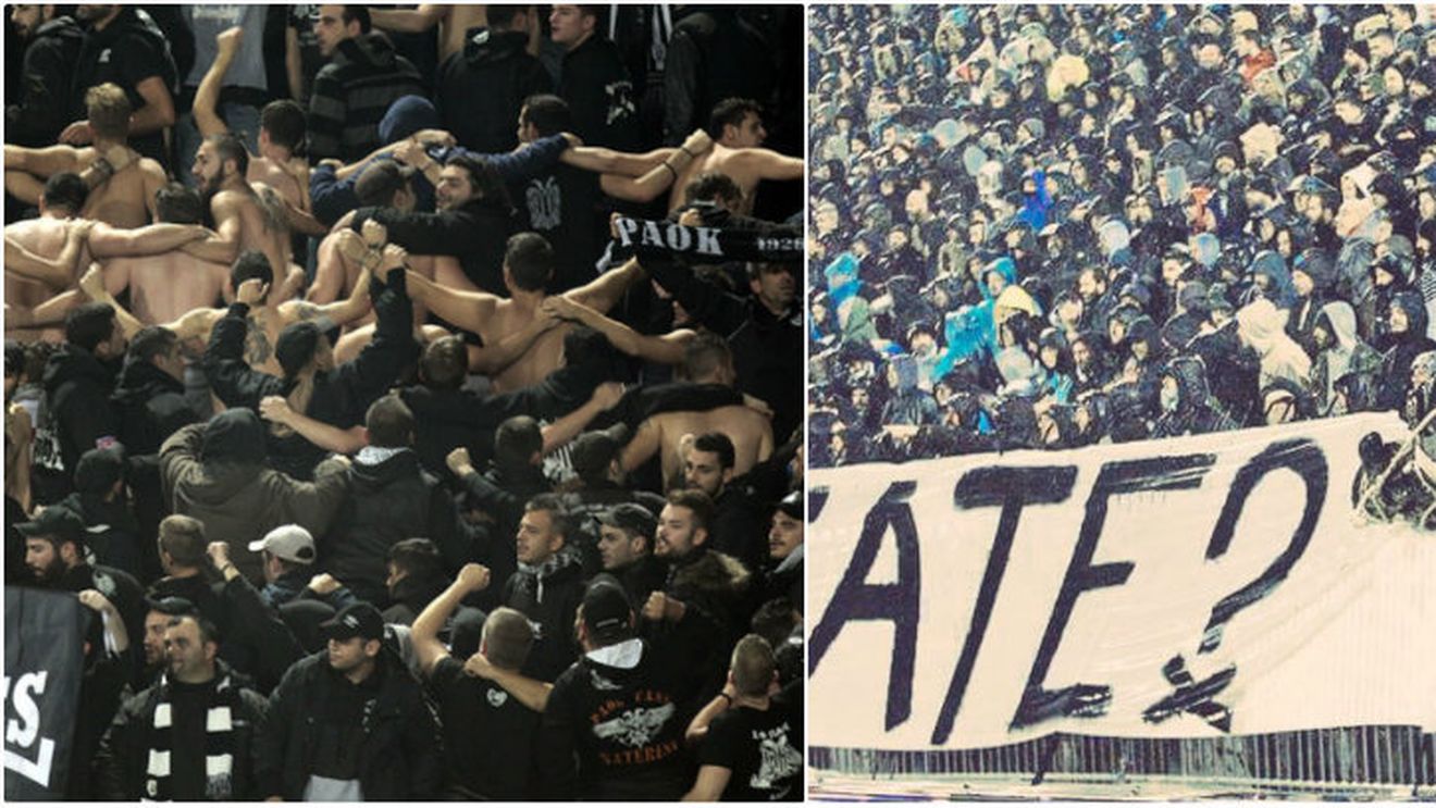 Unic în istoria fotbalului: fanii lui PAOK au stabilit o nouă bornă în lumea ultras! FOTO | "Captura" afișată la derby-ul cu Olympiakos a devenit virală