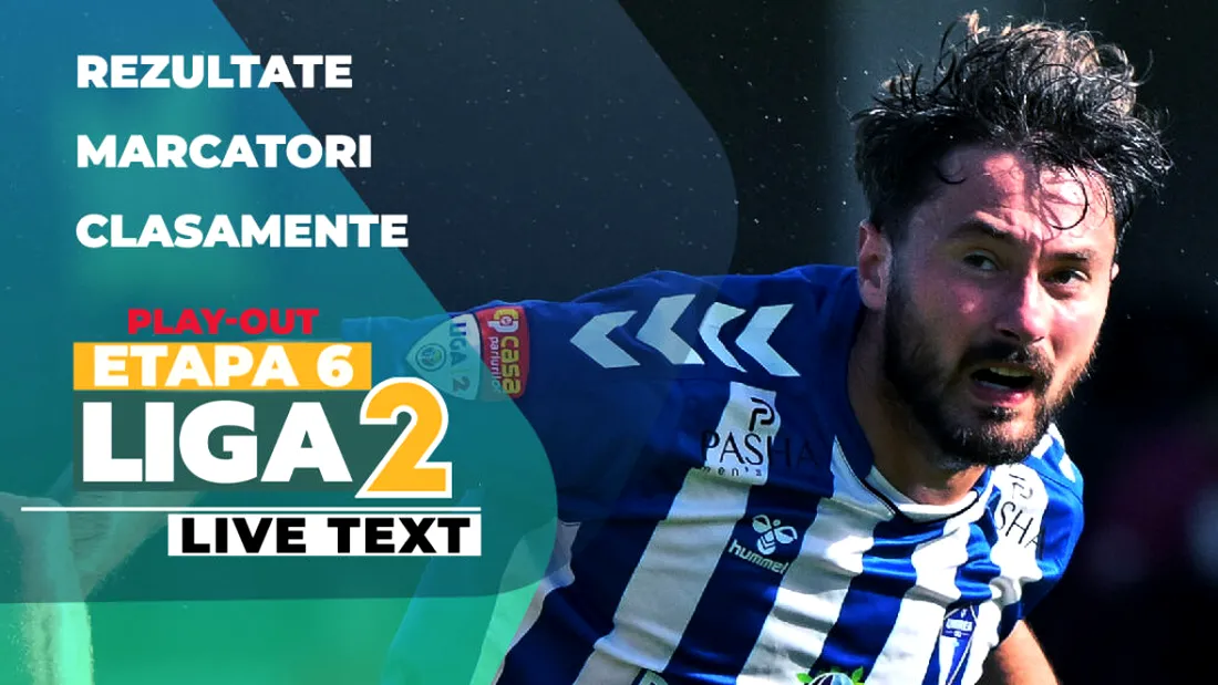 Play-out Liga 2, etapa 6 | Ultima retrogradată o aflăm în ultima etapă, după ce Dumbrăvița a pierdut din nou, iar Dejul a scos punct la Piatra Neamț. Steaua s-a impus in extremis, CSM Slatina a obținut scorul rundei