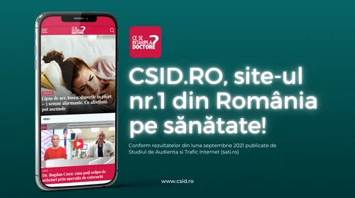 OFICIAL. CSID.ro – cel mai citit site din domeniul Sănătate & îngrijire personală în luna septembrie