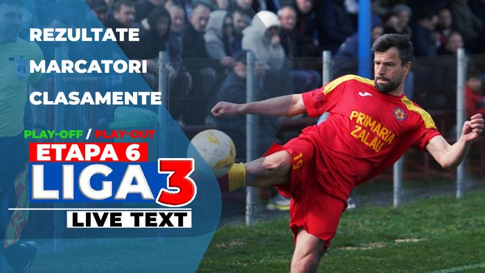 Liga 3, etapa 6 din play-off și play-out | SCM Râmnicu Vâlcea și Cetatea Suceava au mai făcut un pas spre Liga 2, CSL Ştefăneştii de Jos revine pe locul 1 cel puțin pentru o zi