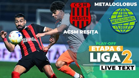 ACSM Reșița și Metaloglobus au remizat în Valea Domanului și rămân egale în clasamentul play-off-ului Ligii 2, pe locuri calificabile în baraj de promovare
