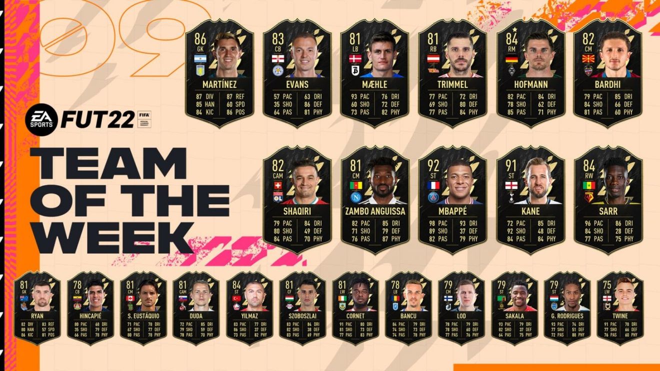 Echipa săptămânii a primit o nouă ediție în modul Ultimate Team din FIFA 22! Ce carduri poți obține