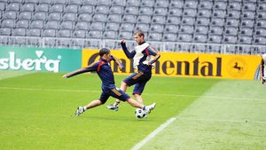 Tricolorii s-au antrenat pe o ploaie torentială