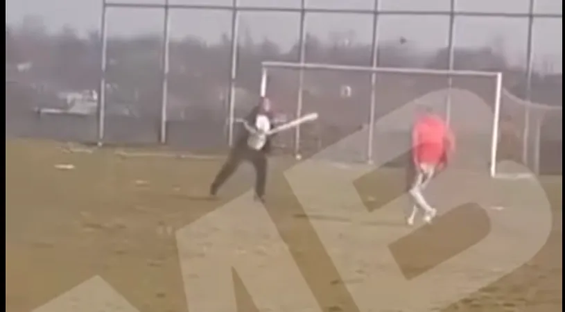 Halucinant: bătaie cu parul în Liga 5 Călărași! Scene demne de oameni sălbatici, chiar de Ziua Femeii