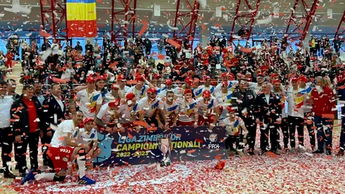 Dinamo a câștigat al 19-lea titlu la handbal masculin! „Dulăii” au sărbătorit alături de fani! „Cea mai puternică echipă din România” | FOTO&VIDEO