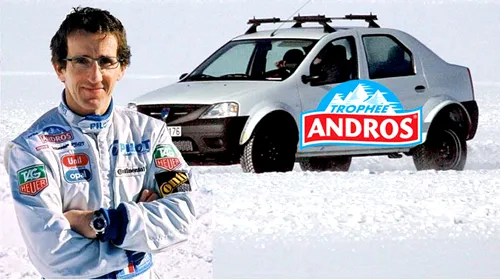 Alain Prost se dă cu Dacia pe gheață