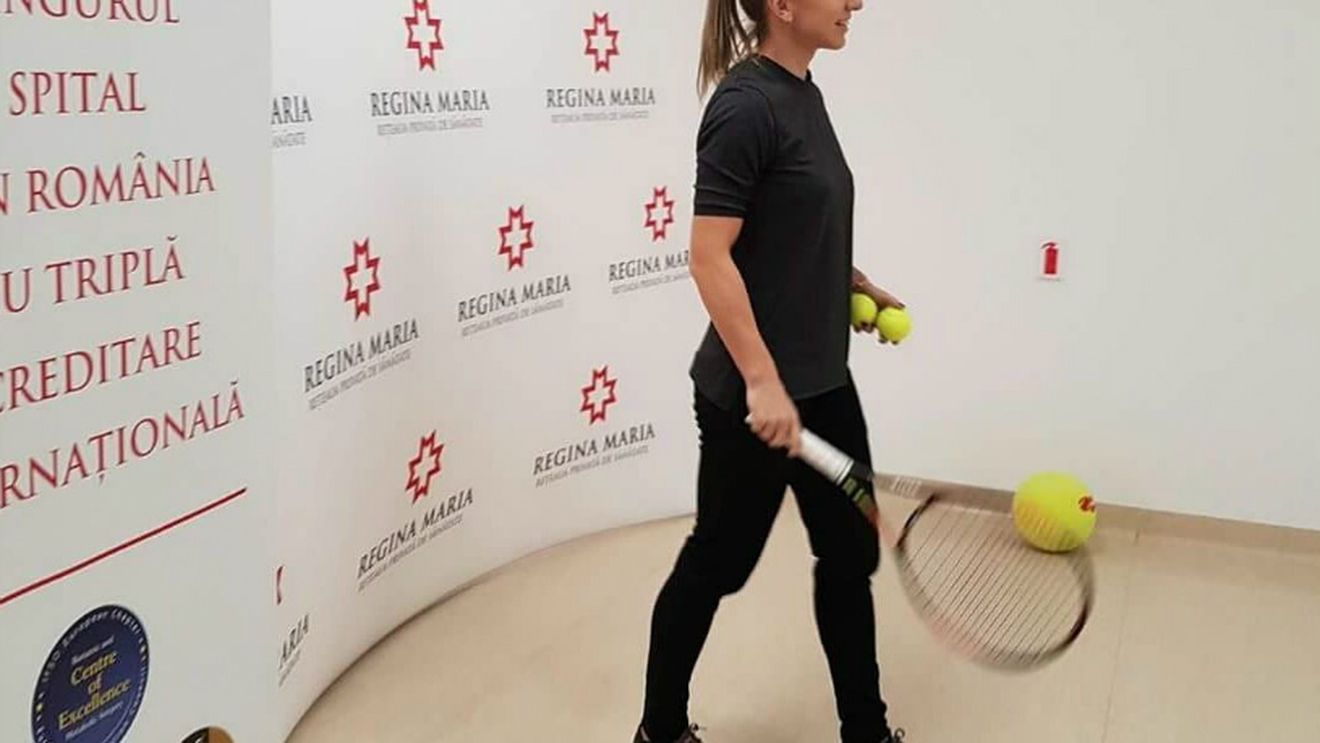 FOTO | Le-a servit o porție de bucurie. Simona Halep a jucat tenis cu pacienții unui spital din București