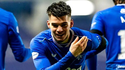 „E dinamită! Avem un star acolo!” Ce scriu scoțienii despre Ianis Hagi, după golul care duce Rangers mai aproape de primul titlu după zece ani
