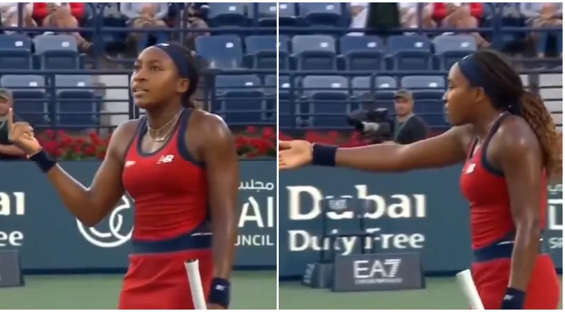 Scandal la turneul de la Dubai, la scurt timp după calificarea Soranei Cîrstea în sferturi! Coco Gauff l-a acuzat pe arbitru că a „furat-o