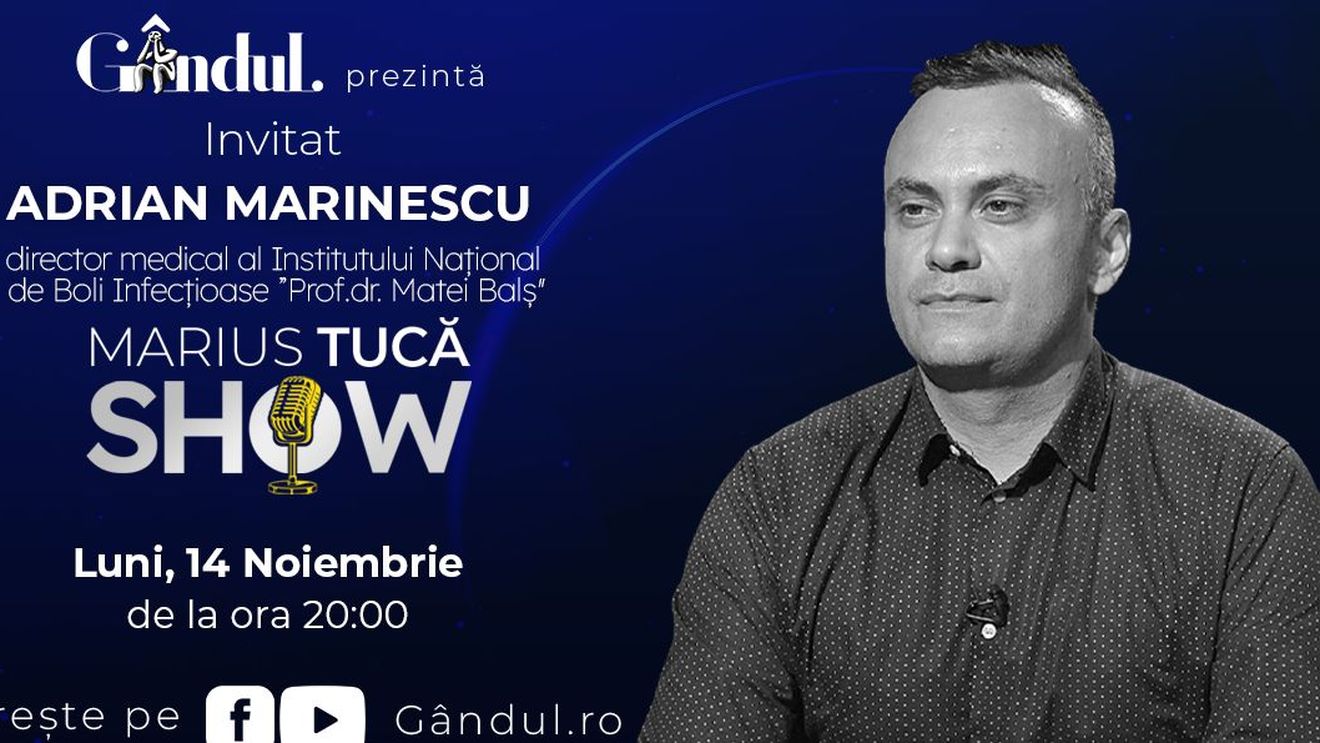 Marius Tucă Show începe luni, 14 noiembrie, de la ora 20.00, live pe gândul.ro