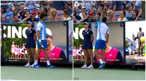 Novak Djokovic i-a trimis pupici unei spectatoare chiar în timpul meciului! Moment savuros la turneul de la Cincinnati | VIDEO