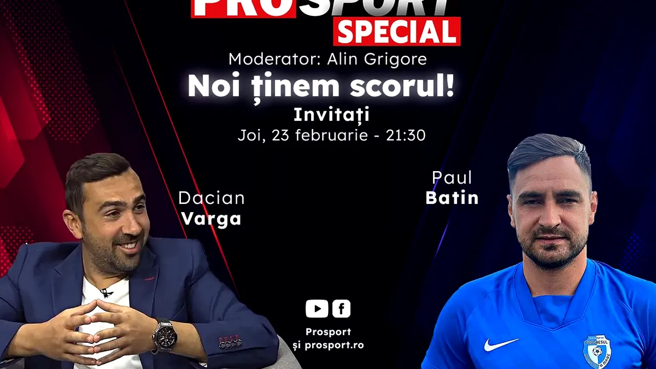 Comentăm împreună la ProSport Special meciul CFR Cluj - Lazio, alături de Dacian Varga și Paul Batin!
