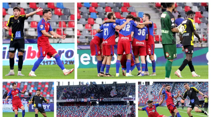 Steaua cu golurile, Ceahlăul cu ratările! Trupa lui Oprița câștigă clar în Ghencea, cu Chipirliu și Maftei contribuind la toate golurile ”militarilor”