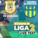 CS Mioveni își joacă una dintre ultimele șanse de a mai spera la promovarea directă. De la ora 19:00, acasă, contra liderului Unirea Slobozia