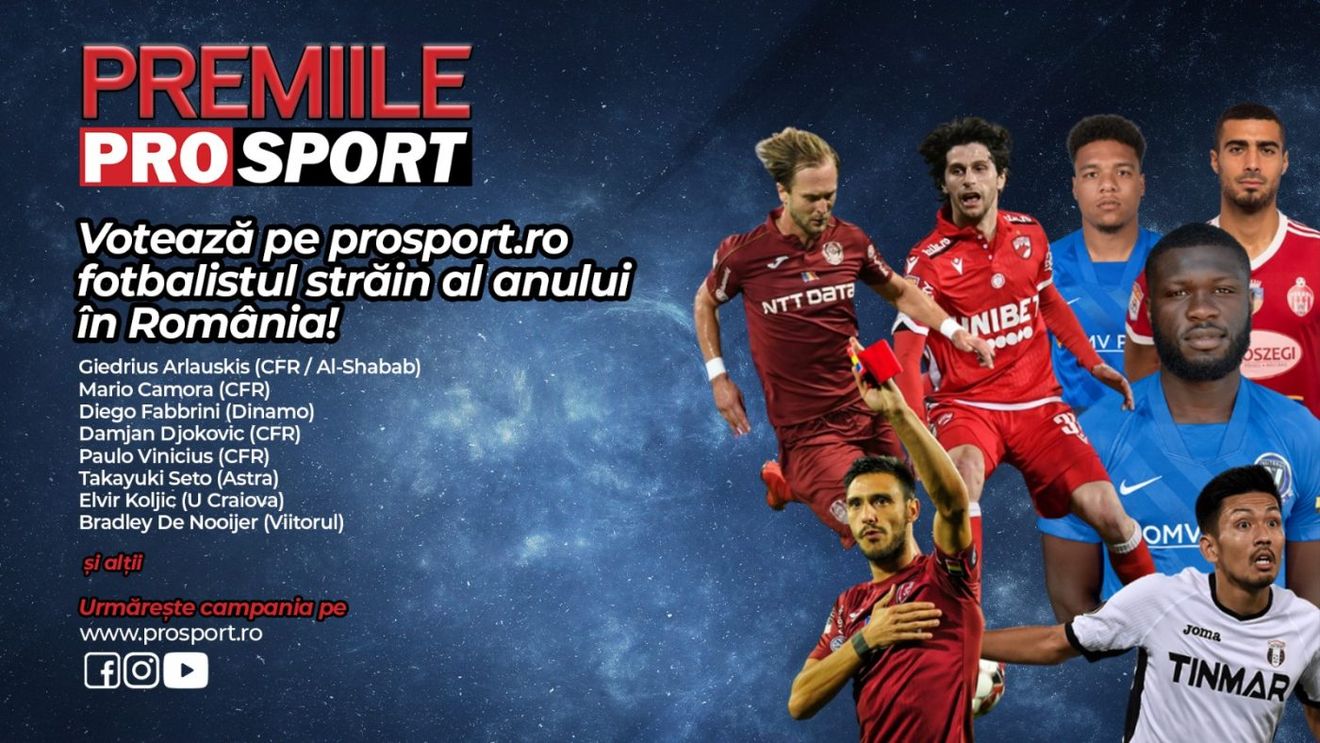 PREMIILE PROSPORT - Votează „Fotbalistul străin al anului în România”