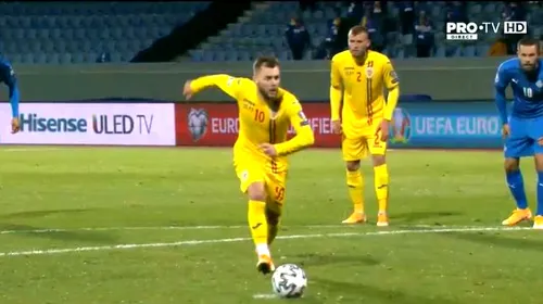 Primul penalty cu VAR din istoria României! Alexandru Maxim a reușit ce n-a putut Messi și l-a învins pe islandezul Halldorsson