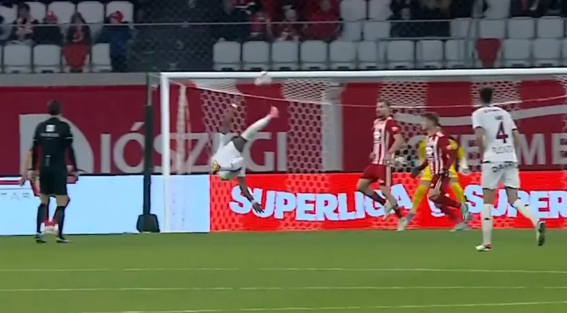 Juvhel Tsoumou, aproape de golul finalului de an la prima atingere de balon în tricoul Rapidului! | VIDEO