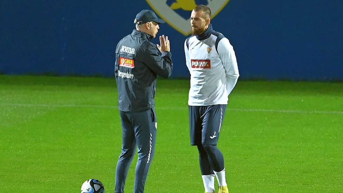 Edi Iordănescu l-a băgat în ședință pe Denis Alibec chiar în timpul antrenamentului oficial înaintea meciului cu Belarus | FOTO