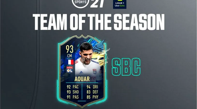 Houssem Aouar în FIFA 21! Cerințe SBC + recenzia unui super mijlocaș din eLigue 1