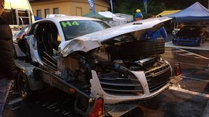 VIDEO | Un Audi R8 GT, făcut praf la CN de Viteză în Coastă. Cum arată bolidul după accidentul de la Brașov

