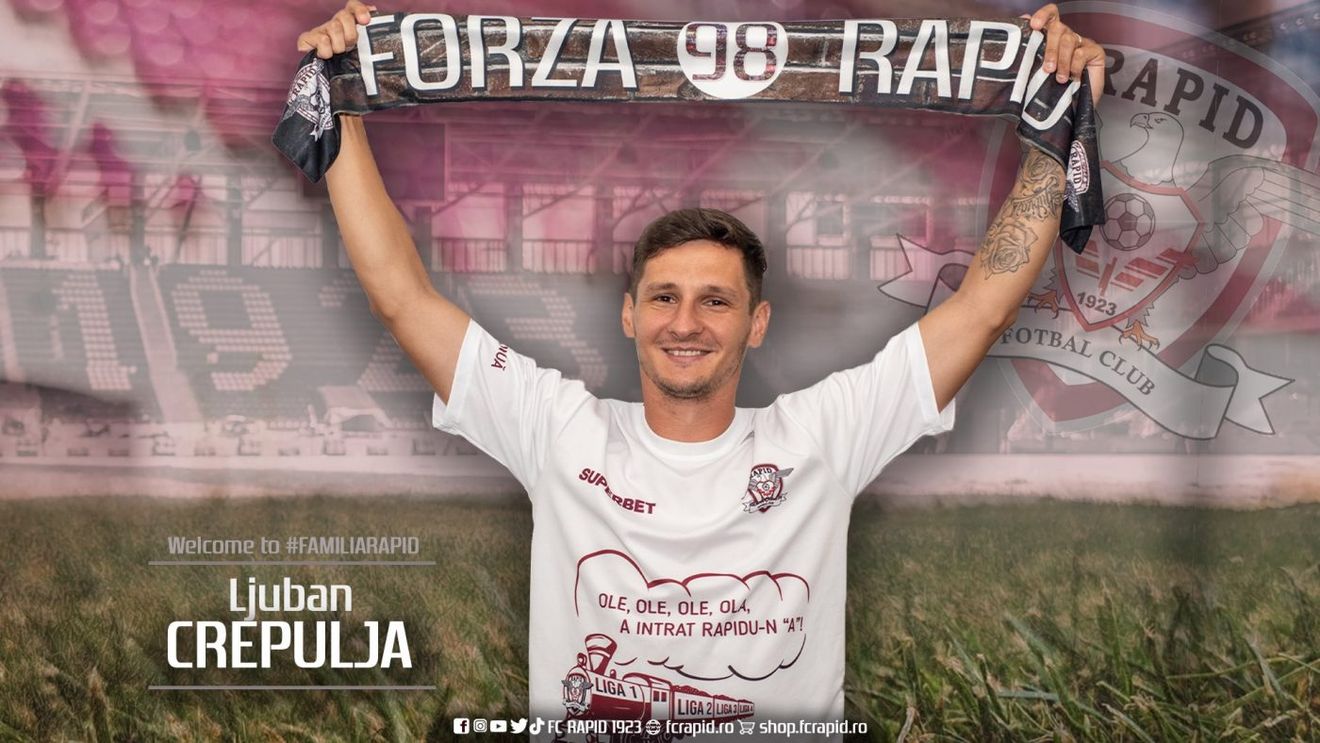 ProSport, confirmat! Ljuban Crepulja a semnat cu Rapid! Mesaj pentru suporterii din Giulești: „Nu ne vom lupta la titlu, dar vom da totul!”