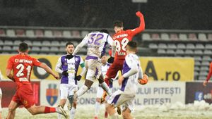FC Argeș - FCSB 0-0. Trupa lui Toni Petrea, pas greșit în lupta pentru titlu în zăpada de la Pitești! Dennis Man și Florinel Coman, ghinioniștii zilei, Florin Tănase schimbat la pauză