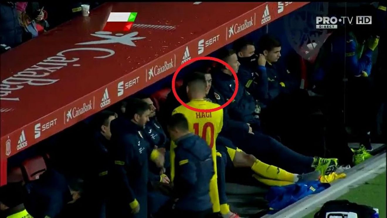 Spania – România 5-0 | Reacția de neînțeles a lui Claudiu Keșeru: la 0-4, râdea cu gura până la urechi pe bancă. FOTO