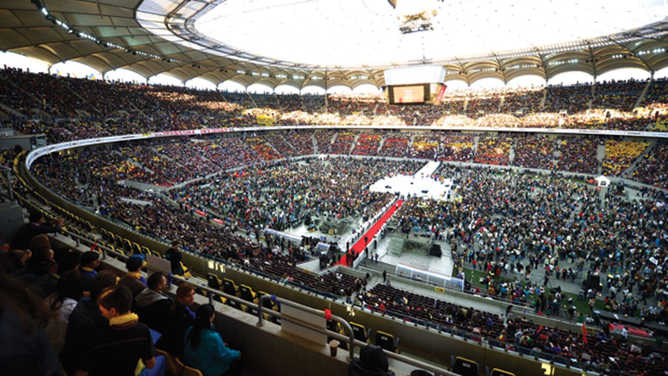 USLanda bate Olanda!** Recordul de plătitori de la România - Olanda a pălit în fața celor 70.000 plătiți să umple Național Arena la un miting