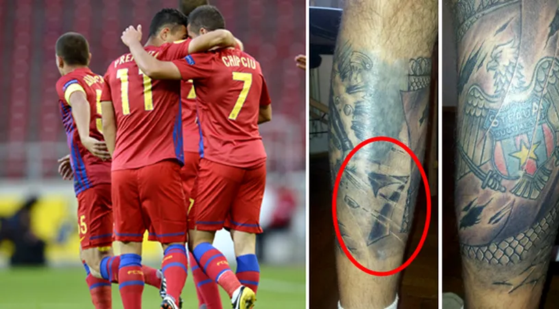FOTO GENIAL!** Îl iubește pe Lăcătuș, cântă hip-hop și e NEBUN după Steaua! Vedeta din România care și-a tatuat emblema Stelei și numărul 