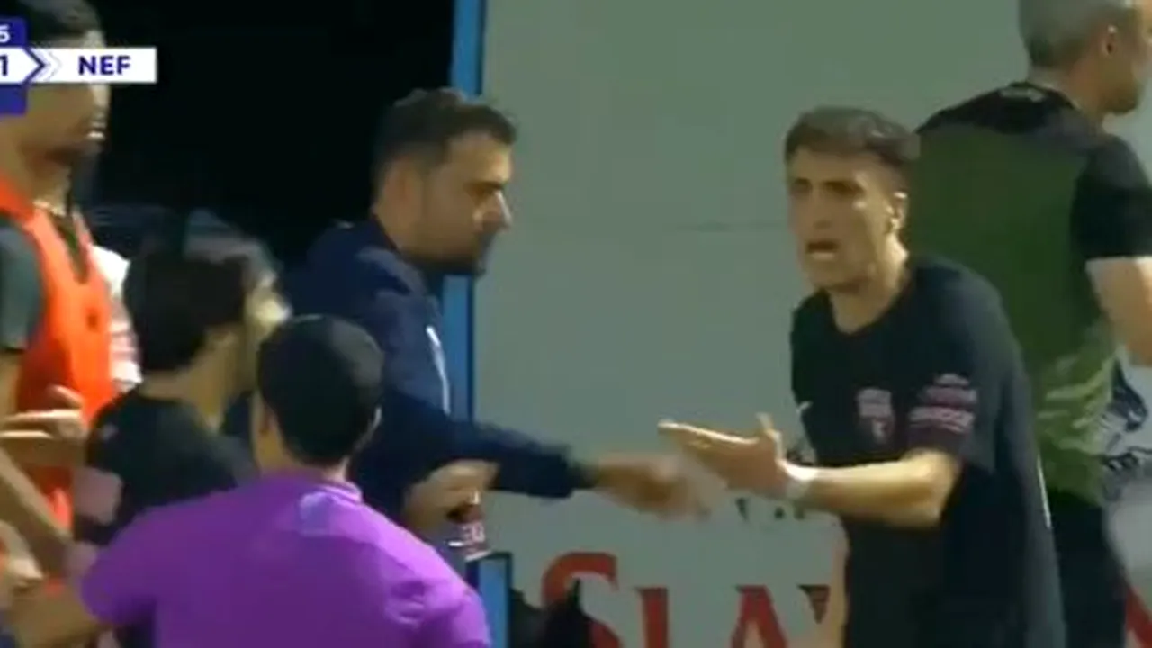 Adrian Mutu, scandal pe teren cu un fotbalist! S-a luat la ceartă cu jucătorul și s-a făcut un „meleu” în fața băncii de rezerve a lui Neftchi Baku