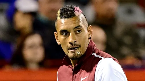 Nick Kyrgios nu se potolește! A fost amendat cu 15.000 de euro pentru că a făcut semne obscene