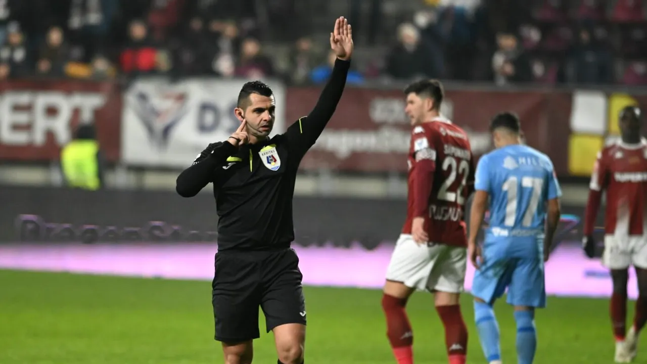 Faza care i-ar fi înnebunit pe Gigi Becali și Nelu Varga! Arbitrul a anulat golul ilfovenilor în Rapid - FC Voluntari, dar a intervenit VAR-ul! VIDEO
